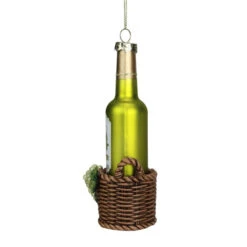 Northlight 6.25" Green And Brown Hanging Glass Wine Bottle Christmas Ornament -Christmas Decoration Store northlight tr8332720green 3 79774.1599786791