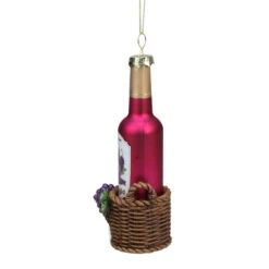 Northlight 6.25" Pink And Brown Wine Bottle Hanging Christmas Ornament -Christmas Decoration Store northlight tr8332720purple 3 08450.1599786792