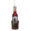 Northlight 6.25" Red And Gold Wine Bottle In Basket Christmas Ornament -Christmas Decoration Store northlight tr83327red 39376.1588362278