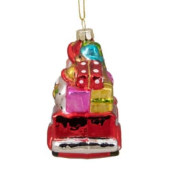 Northlight 4" Red Fire Truck With Santa And Presents Glass Christmas Ornament -Christmas Decoration Store northlight tr83414 3 97826.1665580038