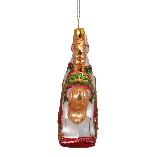 Northlight 5" White And Red Rocking Horse With Gifts Glass Christmas Ornament 7 Northlight 5" White And Red Rocking Horse With Gifts Glass Christmas Ornament - Image 5
