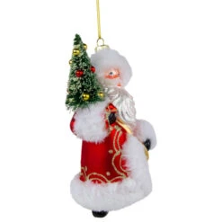 Northlight 6.25" Santa Claus With Christmas Tree Glass Ornament -Christmas Decoration Store northlight tr83477 2 66086.1690469255