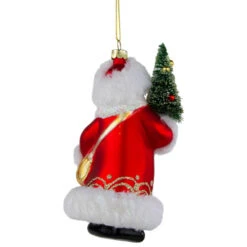 Northlight 6.25" Santa Claus With Christmas Tree Glass Ornament -Christmas Decoration Store northlight tr83477 4 42023.1690469255