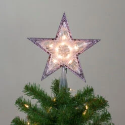 Kurt Adler 11" Lighted Silver Star With Cut-Out Design Christmas Tree Topper - Clear Lights -Christmas Decoration Store northlight ul1212 c 3 25670.1588414685