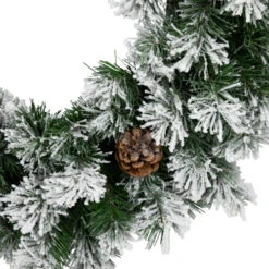 Northlight 36" Snowy Flocked Angel Pine With Pine Cones Artificial Christmas Wreath - Unlit -Christmas Decoration Store northlight v039812c20v03982 02 53112.1692025708