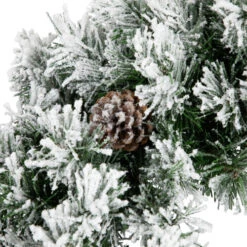 Northlight 36" Snowy Flocked Angel Pine With Pine Cones Artificial Christmas Wreath - Unlit -Christmas Decoration Store northlight v039812c20v03982 03 35892.1692025708