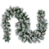 Northlight 6.75' X 12" Flocked Angel Pine And Pine Cones Artificial Christmas Garland - Unlit -Christmas Decoration Store northlight v15090 01 73903.1690555851