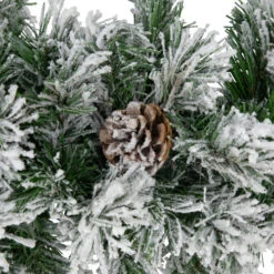 Northlight 6.75' X 12" Flocked Angel Pine And Pine Cones Artificial Christmas Garland - Unlit -Christmas Decoration Store northlight v15090 03 41225.1690555851