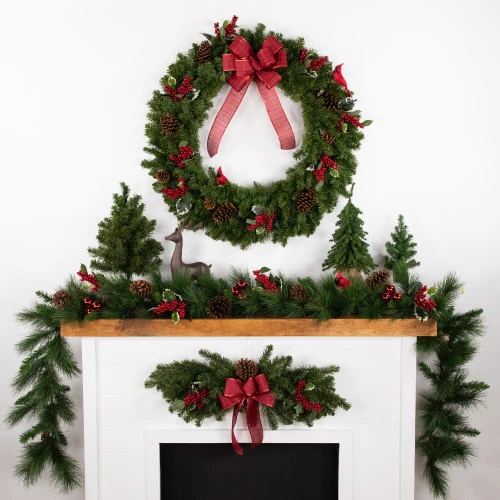 Northlight Canadian Pine Artificial Christmas Wreath, 36-Inch, Unlit 4 Northlight Canadian Pine Artificial Christmas Wreath, 36-Inch, Unlit - Image 2