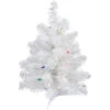 Northlight 18" Pre-Lit Snow White Artificial Christmas Tree, Multi Lights -Christmas Decoration Store northlight v15865 01 71951.1691074598