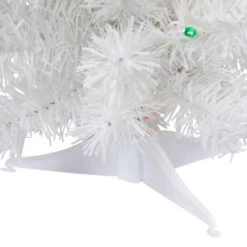 Northlight 18" Pre-Lit Snow White Artificial Christmas Tree, Multi Lights -Christmas Decoration Store northlight v15865 03 42639.1691074601