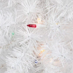 Northlight 18" Pre-Lit Snow White Artificial Christmas Tree, Multi Lights -Christmas Decoration Store northlight v15865 04 10896.1691074597