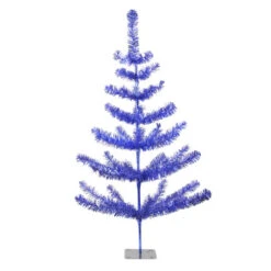 Northlight 3' Medium Blue Tinsel Twig Pine Artificial Christmas Tree - Unlit