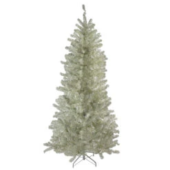 Northlight 9' Metallic Platinum Artificial Tinsel Christmas Tree - Unlit