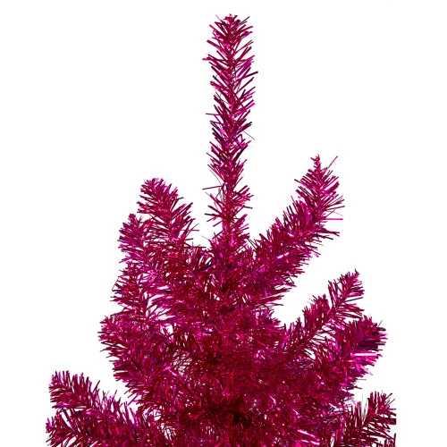 Northlight 3' Metallic Pink Tinsel Artificial Christmas Tree - Unlit 6 Northlight 3' Metallic Pink Tinsel Artificial Christmas Tree - Unlit - Image 4