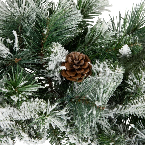 Northlight Flocked Rosemary Emerald Angel Pine Artificial Christmas Wreath - 30-Inch, Unlit 7 Northlight Flocked Rosemary Emerald Angel Pine Artificial Christmas Wreath - 30-Inch, Unlit - Image 5