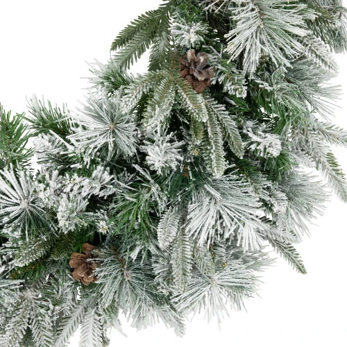Northlight Flocked Rosemary Emerald Angel Pine Artificial Christmas Wreath - 30-Inch, Unlit 8 Northlight Flocked Rosemary Emerald Angel Pine Artificial Christmas Wreath - 30-Inch, Unlit - Image 6