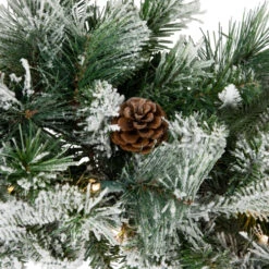 Northlight Pre-Lit Flocked Rosemary Emerald Angel Pine Artificial Christmas Wreath - 30-Inch, Clear LED Lights 12 Northlight Pre-Lit Flocked Rosemary Emerald Angel Pine Artificial Christmas Wreath - 30-Inch, Clear LED Lights -Christmas Decoration Store northlight v27390 03 13997.1692025709