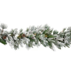 Northlight 9' X 14" Pre-Lit Flocked Mixed Rosemary Emerald Pine Artificial Christmas Garland - Clear LED Lights 12 Northlight 9' X 14" Pre-Lit Flocked Mixed Rosemary Emerald Pine Artificial Christmas Garland - Clear LED Lights -Christmas Decoration Store northlight v27391 03 52275.1690642415