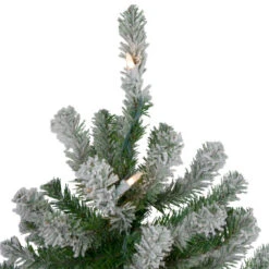 Northlight Set Of 3 Pre-Lit Slim Flocked Alpine Artificial Christmas Trees 5' - Clear Lights -Christmas Decoration Store northlight v27434 2update 45296.1668500847