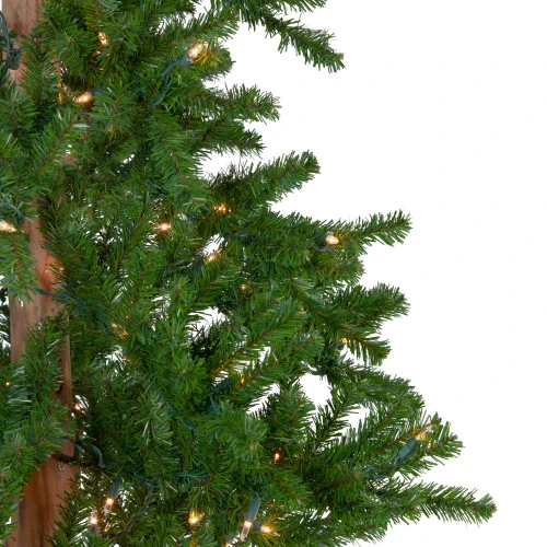 Northlight Set Of 3 Pre-Lit Slim Alpine Artificial Christmas Trees 6' - Clear Lights 6 Northlight Set Of 3 Pre-Lit Slim Alpine Artificial Christmas Trees 6' - Clear Lights - Image 4