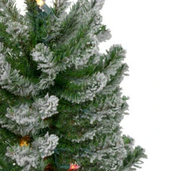 Northlight Set Of 3 Pre-Lit Slim Flocked Alpine Artificial Christmas Trees 6' - Multicolor Lights -Christmas Decoration Store northlight v27442 2updated 42478.1665696781