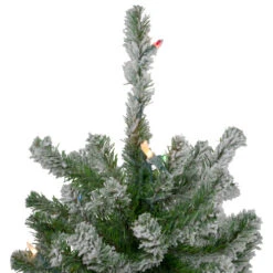 Northlight 6' Pre-Lit Flocked Alpine Artificial Christmas Tree - Multi Lights -Christmas Decoration Store northlight v27442 3updated 70382.1665610738