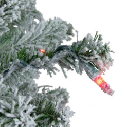 Northlight 6' Pre-Lit Flocked Alpine Artificial Christmas Tree - Multi Lights -Christmas Decoration Store northlight v27442 4 03278.1665610738