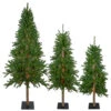 Northlight Set Of 3 Pre-Lit Slim Alpine Artificial Christmas Trees 6' - Clear Lights -Christmas Decoration Store northlight v27450 1update 62097.1665610744