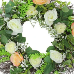 Northlight Rose And Foliage Artificial Spring Wreath - 24-Inch, Unlit 7 Northlight Rose And Foliage Artificial Spring Wreath - 24-Inch, Unlit -Christmas Decoration Store northlight vm18643 3 88712.1600132610
