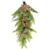 Northlight 28" Leaves And Succulents Artificial Spring Teardrop Swag - Unlit -Christmas Decoration Store northlight vm18923new 60463.1671008225