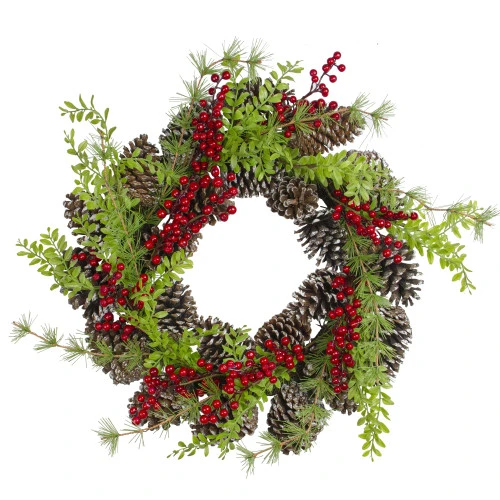 Northlight Frosted Pine Cones And Berries Artificial Christmas Wreath - 18-Inch, Unlit 3 Northlight Frosted Pine Cones And Berries Artificial Christmas Wreath - 18-Inch, Unlit