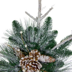 Northlight 24" Green And Winter White Frosted Mixed Pine Twig Snowflake Christmas Ornament -Christmas Decoration Store northlight vm26560 2 34693.1587643945