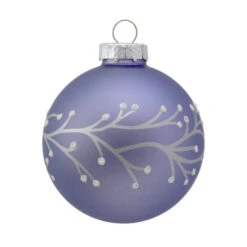 Northlight 4ct Matte Purple Glass Ball Christmas Ornaments With Branch Design 2.5" (63.5mm) 10 Northlight 4ct Matte Purple Glass Ball Christmas Ornaments With Branch Design 2.5" (63.5mm) -Christmas Decoration Store northlight wy00127 2 updated2022 23237.1674812771