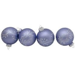 Northlight 4ct Matte Purple Glass Ball Christmas Ornaments With Branch Design 2.5" (63.5mm) 11 Northlight 4ct Matte Purple Glass Ball Christmas Ornaments With Branch Design 2.5" (63.5mm) -Christmas Decoration Store northlight wy00127 updated2022 27001.1674812771