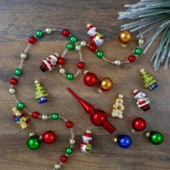 Northlight 18ct Red And Green Beaded Garland With Christmas Ornaments 30" -Christmas Decoration Store northlight wy04152 6 04450.1588349632