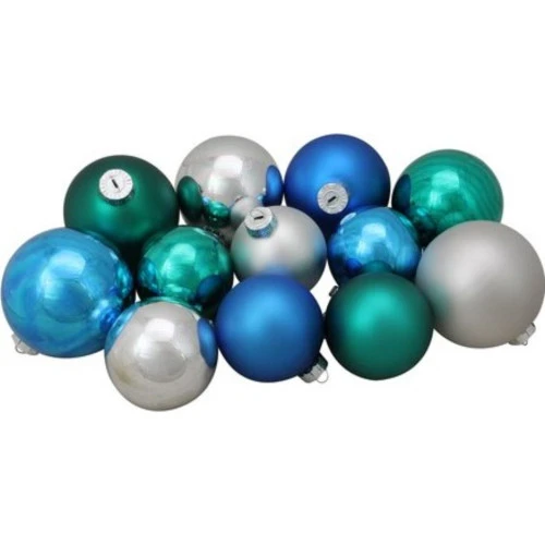 Northlight 96ct Blue And Silver 2-Finish Glass Christmas Ball Ornaments 3.25" (80mm) 5 Northlight 96ct Blue And Silver 2-Finish Glass Christmas Ball Ornaments 3.25" (80mm) - Image 3