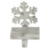 Northlight 7.25" White And Black Marbled Snowflake Christmas Stocking Holder