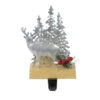 Northlight 8.5" Silver And Brown Galvanized Metal Deer With Trees Christmas Stocking Holder -Christmas Decoration Store northlight wy15240 47706.1587644192
