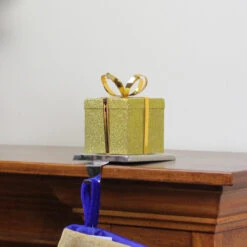 Northlight 5.5" Glitter Gold And Silver Gift Box Metal Christmas Stocking Holder 7 Northlight 5.5" Glitter Gold And Silver Gift Box Metal Christmas Stocking Holder -Christmas Decoration Store northlight wy15257 3 68677.1665610741