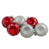 Northlight 6ct Red And Silver Retro Reflector Matte Glass Christmas Ball Ornament Set 3.25" (82mm) -Christmas Decoration Store northlight wy27598 53212.1588344183