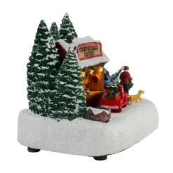 Northlight 8" LED Lighted And Musical Christmas Village Tree Shop Table Top Decoration - Pre-Lit -Christmas Decoration Store northlight xh27849 2 92177.1588414326
