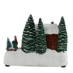 Northlight 8" LED Lighted And Musical Christmas Village Tree Shop Table Top Decoration - Pre-Lit -Christmas Decoration Store northlight xh27849 3 61948.1588414326