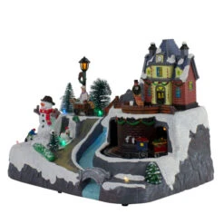 Northlight 10" LED Lighted Animated Train Christmas Village -Christmas Decoration Store northlight xh27857 1 04114.1588406333