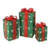 Northlight Set Of 3 Lighted Tall Green Gift Boxes With Red Bows Christmas Outdoor Decorations 18" -Christmas Decoration Store northlight y15961 83766.1587645149