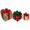 Northlight Set Of 3 Lighted Red And Gold Gift Boxes Christmas Outdoor Decorations 10" -Christmas Decoration Store northlight y76261 01 96162.1697041494