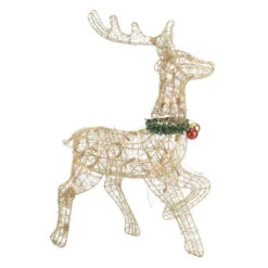 Northlight 25.5" Gold Lighted Prancing Reindeer Christmas Outdoor Decoration -Christmas Decoration Store northlight y83833 2 72259.1599786790