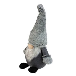 Northlight 20" Gray Sitting Tabletop Christmas Gnome With Faux Fur Hat -Christmas Decoration Store northlight yj02270 02 31509.1588402924