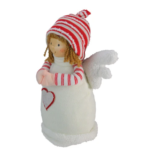 Northlight 10.5" White And Red Angel Boy With Heart Christmas Tabletop Figurine 5 Northlight 10.5" White And Red Angel Boy With Heart Christmas Tabletop Figurine - Image 3