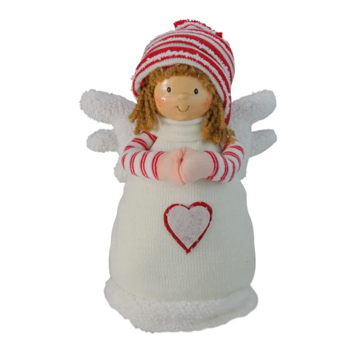 Northlight 10.5" White And Red Angel Boy With Heart Christmas Tabletop Figurine 3 Northlight 10.5" White And Red Angel Boy With Heart Christmas Tabletop Figurine